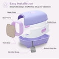 thumbnail image 5 of Fully Enclosed Cat Litter Box, Large Hooded Kitty Litter Pan with Flip-Top, Odor Control & Anti-Tracking, for Cats Up to 22 lbs, Detachable Design with Scoop, 4 Colors, 5 of 8