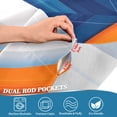 thumbnail image 5 of Yayeee Kitchen Curtains Tier Set of 2 Light Filtering 57"x24" Over Sink Window Panels, Orange Abstract Wavy, 5 of 7