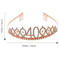 thumbnail image 3 of KAKOWELY Corona de cumpleaños para fiesta, tiara de diamantes de imitación, joyería para el cabello para mujeres, cumpleaños, 3 of 5