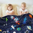 thumbnail image 6 of Space Astronaut Throw Blanket Soft Plush Flannel Blanket for Baby Girls Boys Space Themed Bedroom Decor Blankets for Couch, Sofa 40"x50", 6 of 8