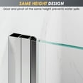 thumbnail image 6 of Sunny Shower 28 in. W x 72 in. H Frameless Pivot Shower Door 1/4 inch Glass in Chrome Finish, 6 of 12