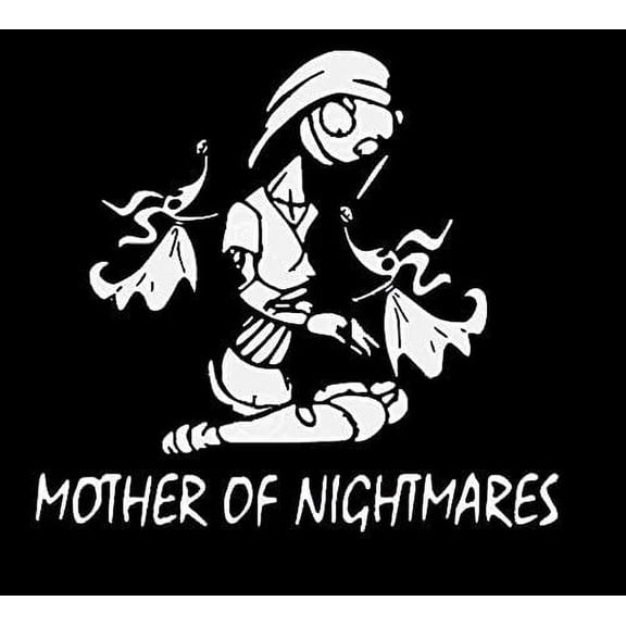 Car Decal Mother of Nightmares 6 Inch Professional Sticker for Truck, Car, Tumbler, Cup, Laptop, Decor, Locker, Table, Window Nightmare Christmas Sally Movie Classic