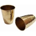 thumbnail image 1 of Brass Hammered Design Glass Set (Approx. 250ML), Serveware/Kitchenware/Tableware (Set of 4), 1 of 1