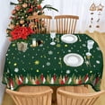 thumbnail image 4 of Oval Christmas Tablecloth 60x120 Inch, Green Xmas Holiday Christmas Tree Table Cloths Oval, 4 of 6