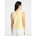 thumbnail image 4 of Time and Tru Women's and Women's Plus Sleeveless Cotton Eyelet Top, Sizes XS-4X, 4 of 6