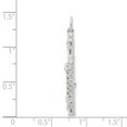 thumbnail image 2 of 925 Argent Sterling Flute Collier Pendentif Instrument de Musique, 2 of 6