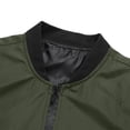 thumbnail image 5 of Men's Casual Spring and Fall Jacket Lightweight Bomber Jacket Men Color Block with Zipper Pocket Outerwear for Daily Wear Army Green L, 5 of 5