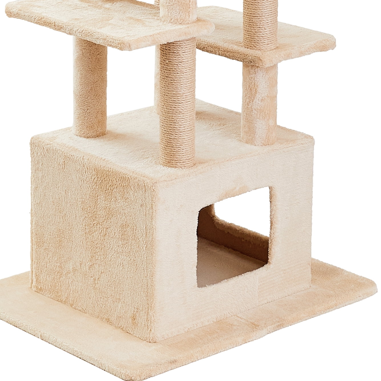 Two by Two Augusta - Beige Scratching Post Cat Furniture - 72 in. Tall