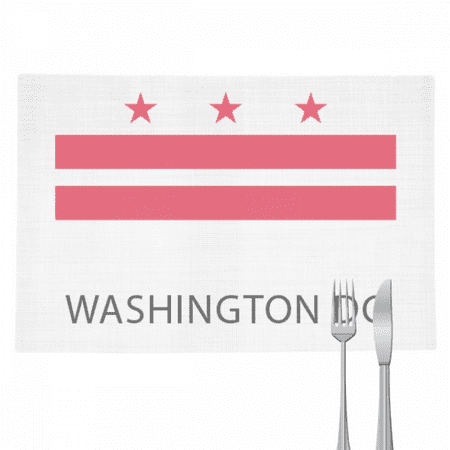 

D.C. Flag Profile Placemat Pad Kitchen Woven Heat Resistant Cushion Rectangle