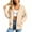 Beige, variant on Women's Oversized Zip Up Hoodie Sweatshirt Casual Long Sleeve Loose Fit Pullover Streetwear Cozy Fleece Outwear Plus Size Drop Shoulder Kangaroo Pocket Winter Fall