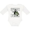 thumbnail image 3 of Inktastic Born to Fish Boys or Girls Long Sleeve Baby Bodysuit, 3 of 5