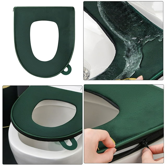 unbranded 1Ud Cojín Para Asiento De Inodoro Verde Impermeable Con Antideslizante