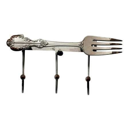 Folk Decor - Fork Triple Hooks Kitchen Wall Decor Metal Distressed Finish