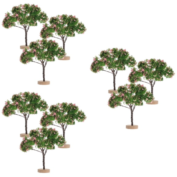FESTFENDS Plastic Mini Trees Assorted Color For Landscape Decoration 2.95X2.75X1.57in