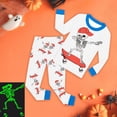 thumbnail image 2 of Leey-World Boys Girls Halloween Pajamas Kids Pajamas Holiday PJs Cotton Sleepwear Size 2T-12 Years(Light Blue,5-6 Years), 2 of 5