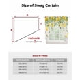 thumbnail image 6 of Watercolor Lemon Swag Valances for Windows, Eucalyptus Leaf Fruit Yellow Flower Rod Pocket Sheer Valances for Small Windows, Swag Toppers Light Filtering for Kitchen Living Room 2 Panels 28''x36'', 6 of 6