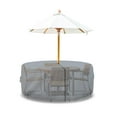thumbnail image 7 of Covers & All Patio Round Table and Chair set cover with Umbrella Hole - Heavyduty 18 Oz Waterproof Outdoor Backyard furniture cover with Air pocket & Drawstring for Snug fit. (60"Dia x 23"H, Grey), 7 of 7