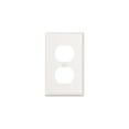 thumbnail image 2 of Hyper Tough White Duplex Wall Plate, Impact-Resistant Thermoplastic Mid-Size Cover with Screws, 2 of 8