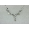 thumbnail image 3 of Faship Gorgeous  Clear CZ Crystal Shell Pearls Floral Necklace Earrings Set, 3 of 5