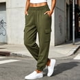 thumbnail image 5 of YABCSAZ Sweatpants for Women, Baggy Joggers Lounge Cargo Sweat Pants with Pockets, Cotton High Waisted Drawstring Casual Comfy Fall Athletic Joggers for Workout Gym, 5 of 9