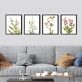 thumbnail image 2 of PixonSign&nbsp;Framed Wall Art, Forest Wildflowers Posters, Set of 4 Retro Vintage Antique Floral Plant Wall Prints, Nature Wilderness Wall Décor for Living Room, Bedroom, Office - 11"x14" Black, 2 of 5