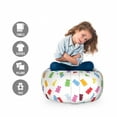 thumbnail image 2 of Dessert Storage Toy Bag Chair, Vibrant Colored Gummy Bears Candies Delicious Jelly Sugary Snack Chewy Taste, Stuffed Animal Organizer Washable Bag, Small Size, Multicolor, by Ambesonne, 2 of 3