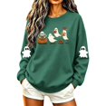 thumbnail image 5 of Meichang Halloween Sweatshirt for Women Ghost Graphic Sweatshirts Oversized Long Sleeve Crew Neck Pullover Casual Sweatshirt, 5 of 6