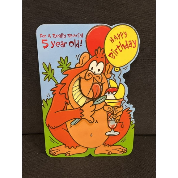 Happy 5th Birthday Greeting Card w/Envelope