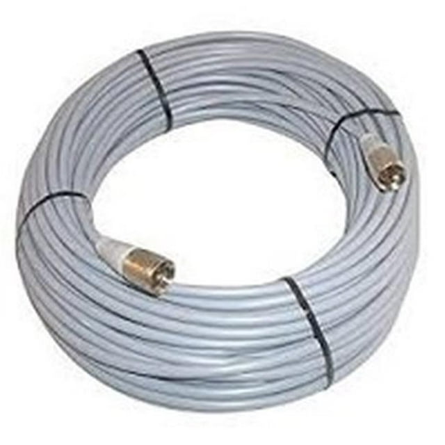Câble Coaxial RG8x PL-PL Prédécoupé de 6 Pi&44; Gris