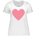 thumbnail image 3 of Inktastic Pink Valentine's Day Heart Women's Plus Size T-Shirt, 3 of 5