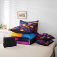 thumbnail image 6 of Castle Fairy Vintage Stripes Plaid Twin Bedding Sets,Geometric Bedding Comforter Set, 6 of 8