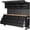 Black, variant on EastVita 72 Inch Rolling Tool Cabinet Garage Workbench with 15 Drawers and Wheels 3 Upper Cabinets Pegboard for Garage Workshop Black