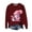 Wine, variant on Christmas Fall Sweatshirts for Women Long Sleeve Christmas Shirts Crewneck Pullover Sweatshirts for Women Loose Fit Party Womens Casual Tops Plus Size Black-S