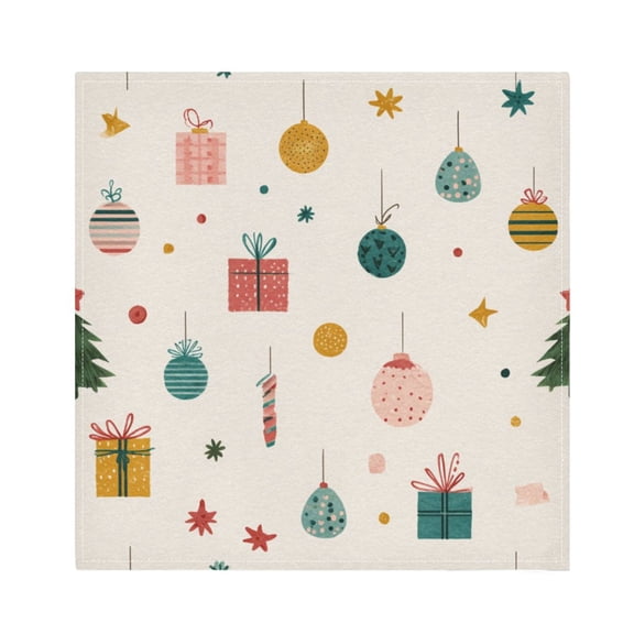 1 Pack 20'' x20" Satin Table Napkins Dinner Napkins for wedding Party Decoration events Vintage Christmas Elements