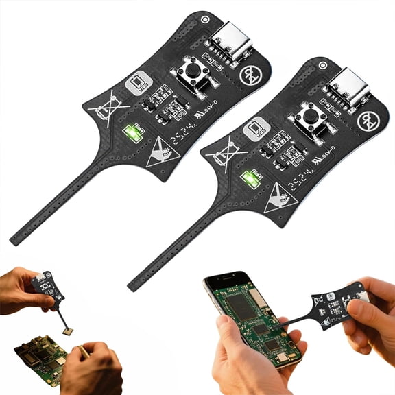 2-Pack Type-C Inductance Tester for Motherboard & PCB Repair, Portable Coil Detector Tool for Electronic Circuit Board, PC & Mobile Phone Inductor Fault Detection