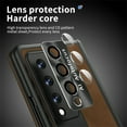 thumbnail image 3 of ELEHOLD for Samsung Galaxy Z Fold 3 5G Full Dual Protection Case, Built-in Screen Protector Hidden Magnetic Kickstand Camera Lens Protection Shockproof Case for ZFold 3 7.6 inch, Brown, 3 of 8