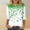 A1693 Green, variant on St. Patrick's Day Shirt for Women Glitter Clover Graphic T-Shirt 3/4 Sleeve Crewneck Festival Apparel Shamrock Print Sparkle Irish Holiday Tops