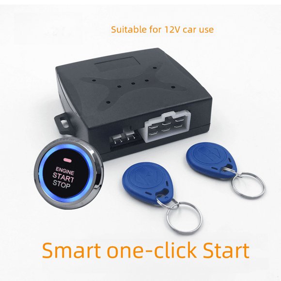 Sistema de modificación del interruptor de encendido del motor inteligente antirrobo con cerradura oculta y arranque con un solo clic para automóvil de 12 V