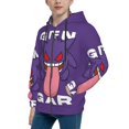 thumbnail image 2 of Gengar Teens Boys Girls Zip Up Hoodies 3d Print Long Sleeve Hooded Sweatshirt Jacket With Pocket Small, 2 of 8