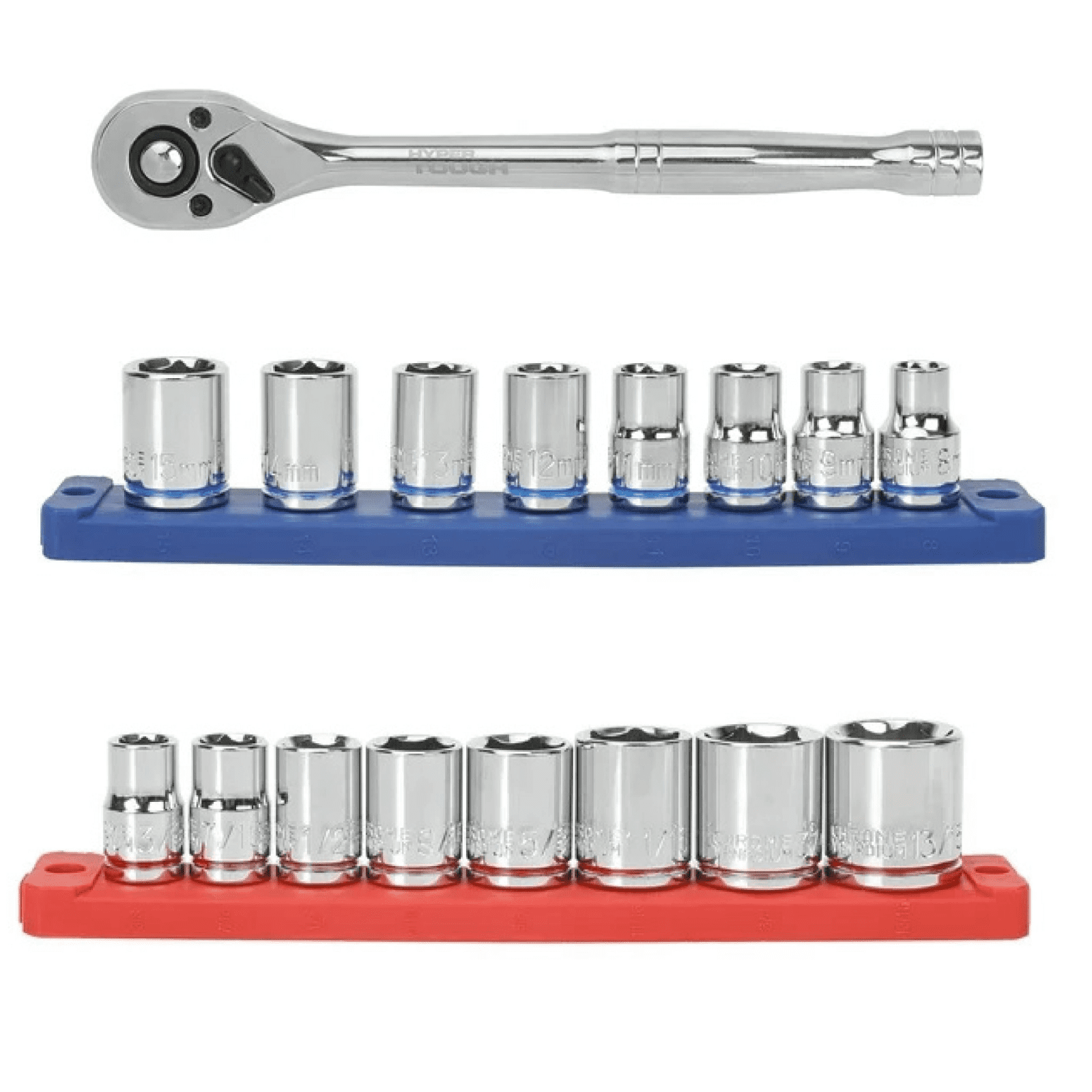 DCUセット Hyper Tough 4 Piece Socket Adapter Set Includes Chrome