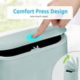 thumbnail image 3 of Ayada Mini Trash Can With Lid 1.5L Capacity White Desktop, 3 of 4