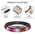 thumbnail image 6 of Bingfone Colorful Tie Dye Stained Glass 3 Steering Wheel Cover - Universal 15 Inches Car Steering Wheel Covers Grip Auto Internal Accessories, 6 of 7