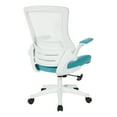 thumbnail image 4 of Office Star Products White Screen Back Manager's Chair in White Turquoise Fabric, 4 of 10