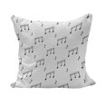 thumbnail image 1 of Music Fluffy Throw Pillow Cushion Cover, Musical Notes Theme Melody Sonata Singing Song Clef Tunes Hand Drawn Style Pattern, Decorative Square Pillow Case, 36" x 36", Charcoal Grey, by Ambesonne, 1 of 5