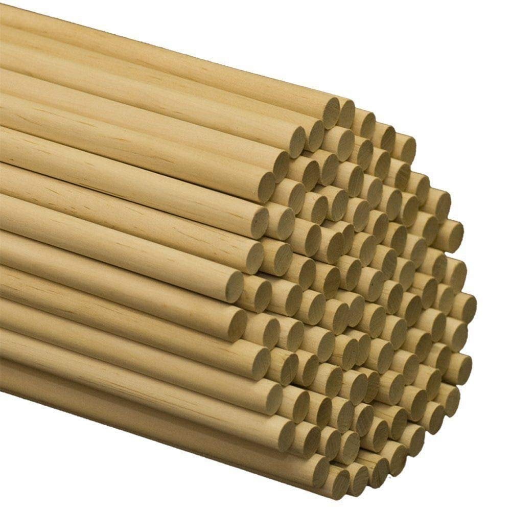 Wooden Dowel Rods 1/2” x 36” Bag 10 Unfinished Hardwood Birch Dowel Sticks for Craft Projects and DIY Projects.