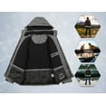 thumbnail image 4 of Little Donkey Andy Men's Waterproof Jacket with Removable Hood，Fleece Lined Warm Rain Jacket for Hiking, Skiing Charcoal Heather L, 4 of 7