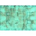 thumbnail image 1 of Ahgly Company Indoor Rectangle Abstract Turquoise Blue Modern Area Rugs, 6' x 9', 1 of 4