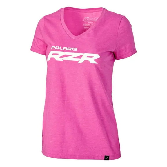 Polaris Womens RZR V-Neck T-Shirt Pink 286559402