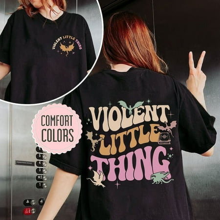 

Violent Little Thing Shirt Violet Sorrengail & Xaden Riorson Fan Tee Fourth Wing Dragon Rider Bookish Gift for Fantasy Lovers 2Sidez-Clownz