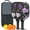 Black-2, variant on Pickleball Paddles Set Of 2, Fiberglass Surface, Vintage Floral & Butterfly, 4 Balls & Bag